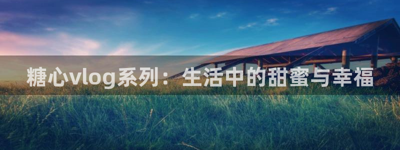 糖心Vlog国产站长:糖心vlog系列:生活中的甜蜜与幸福